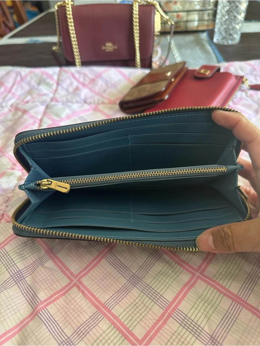 Coach Accordion Zip Wallet
